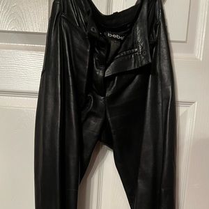 Authentic Bebe black, leather pants